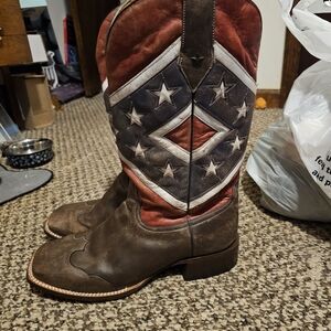 Roper Brown and Red Western Boots